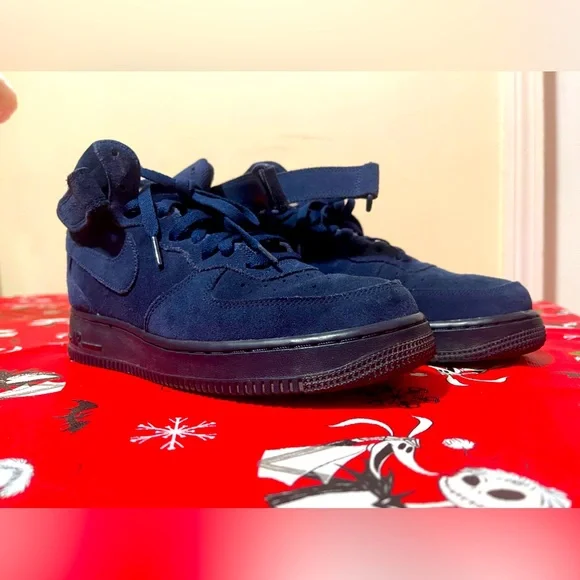 Blue suede nike high tops on sale